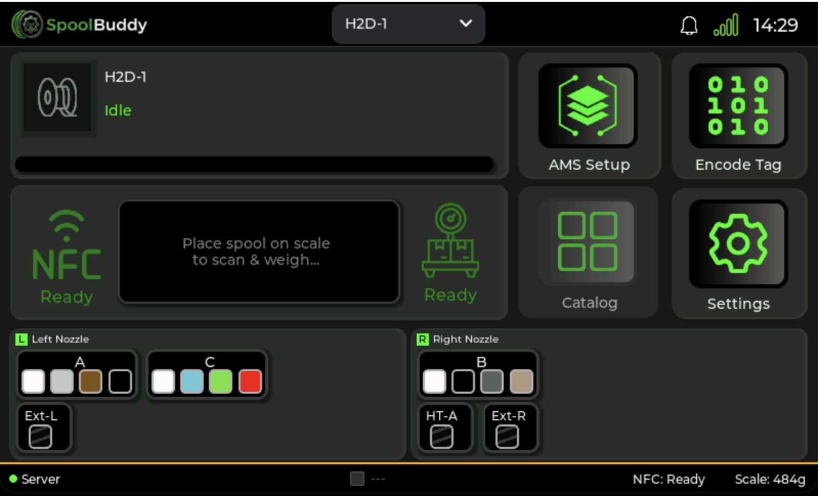 SpoolBuddy Touchscreen Display